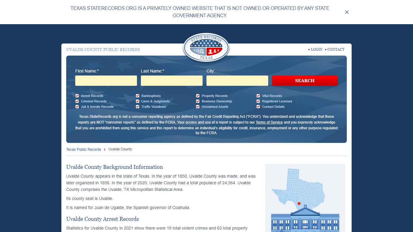 UVALDE COUNTY PUBLIC RECORDS - Texas State Records